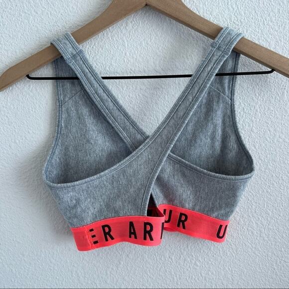 Under Armour Gray Cotton Feel Pull On Sports Bra Double Layer Small - Picture 7 of 9